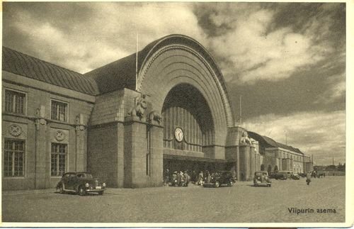 Viipurin rautatieasema. Lahjoittanut Anja Pöllänen.