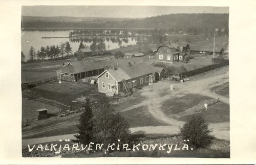 Valkjärven kirkonkylä. Lahjoittanut Sirkka Karppanen.