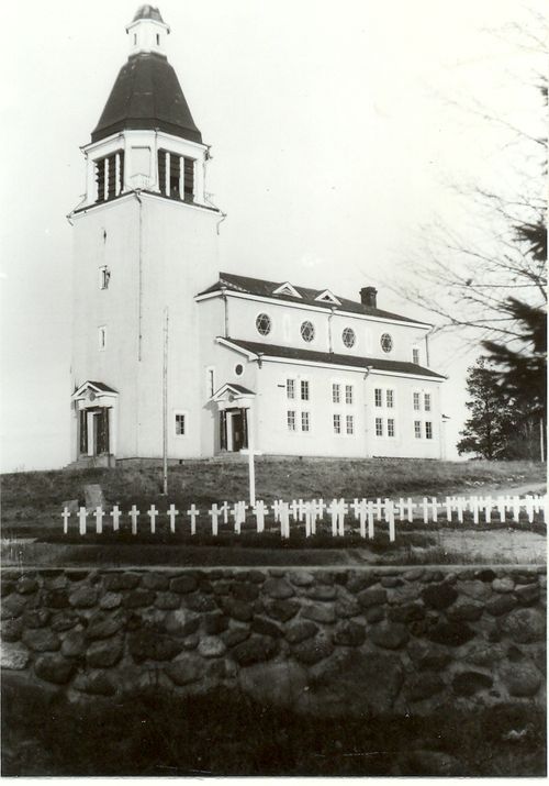 Valkjärven kirkonkylä. Lahjoittanut Sirkka Karppanen.