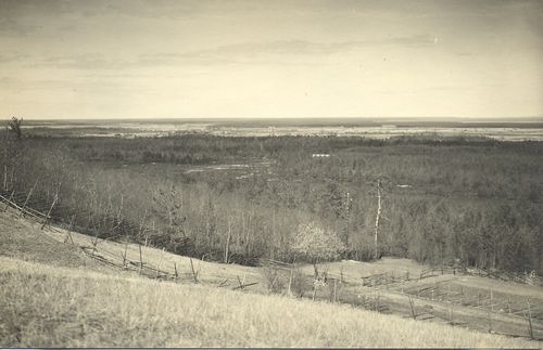 Näköala Metsäpirtin Hatakanmäeltä Laatokalle päin. Lahjoittaja Ester Pitkänen.